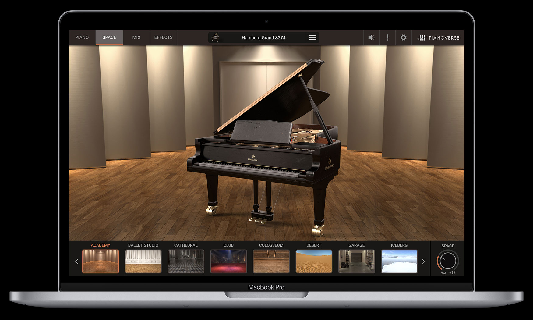 Macbook with Pianoverse GUI